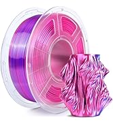 SUNLU Silk Dual Color Pla Filament, Silk PLA 3D Printer Filament 1.75mm, Shiny Silk Texture, Dime...