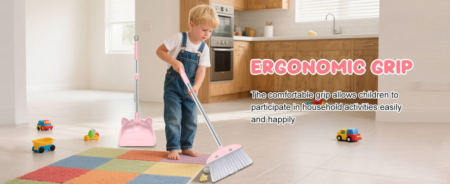 Mini Broom with Dustpan for Kids