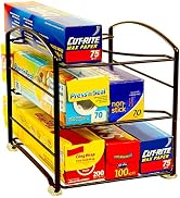 Deco Brothers Wrap Organizer Rack for Kitchen Cabinet, 3 Tier, Bronze