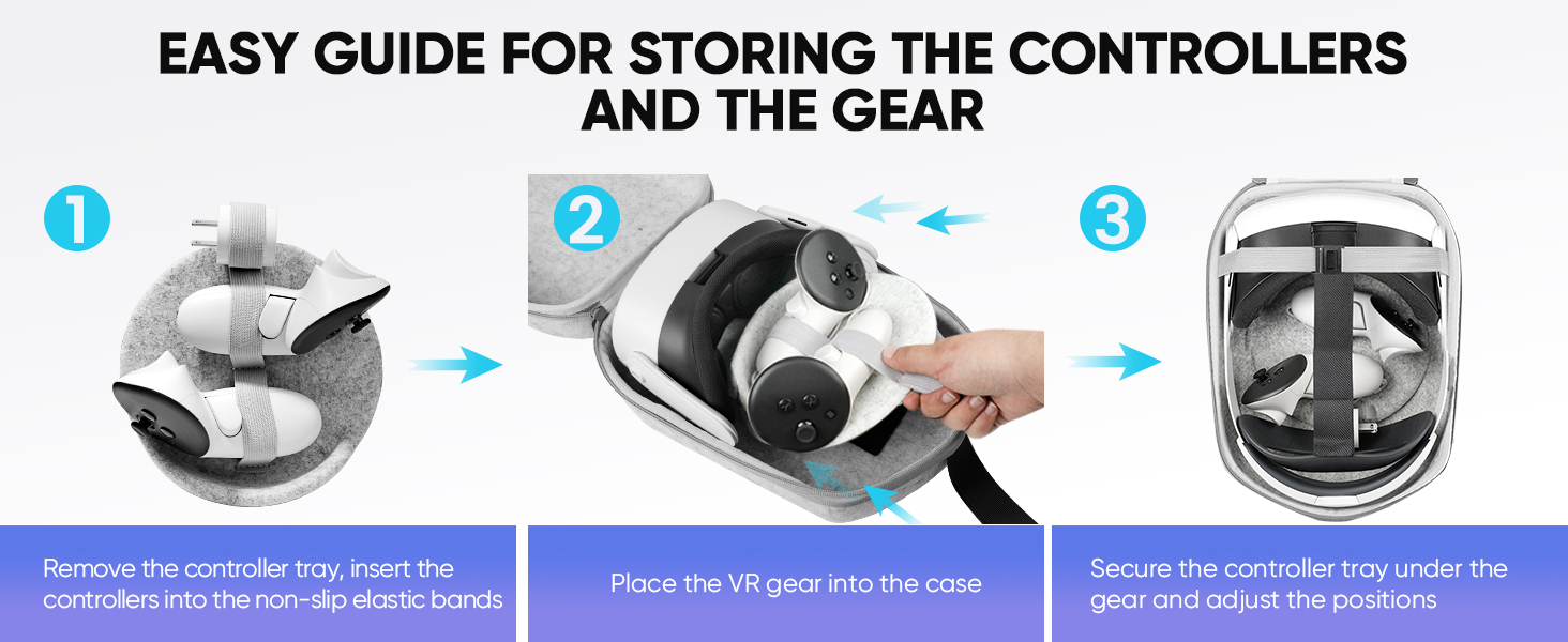 Easy store the controllers and gears