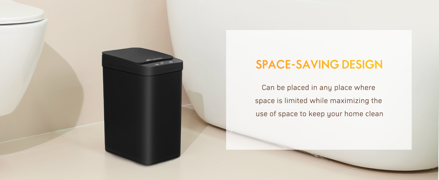 bathroom trash can touchless