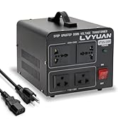 LVYUAN Voltage Converter Transformer 1500 Watt Step Up/Down Convert from 110V-120V to 220V-240Vt ...