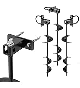 Feeloco Multi-Purpose Ground Anchors Screw in,Heavy Duty Ground Anchor Stakes,Fully Welded Mobile...