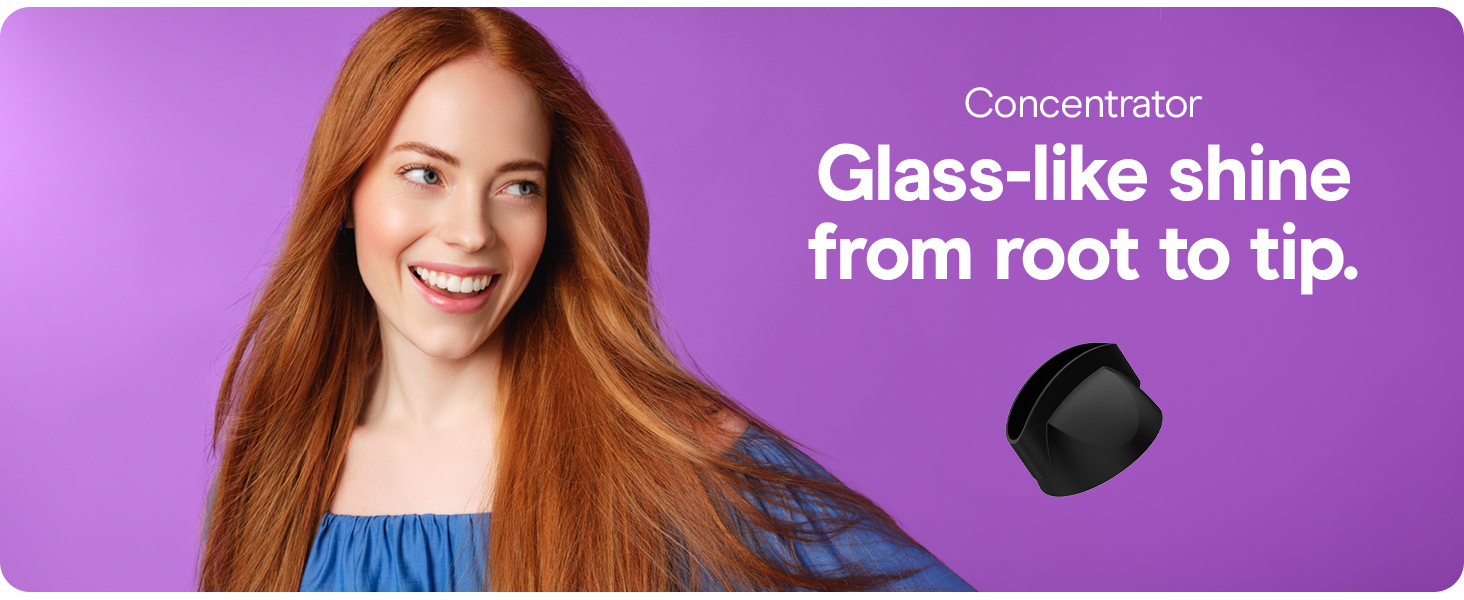glass-like shine from root to tip