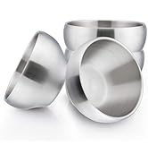 Heavy 18/8(304) Stainless Steel Bowls(Double Walled), HaWare 12 oz Kids Toddlers Feeding/ Soup/ S...