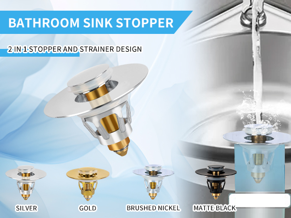 bathroom sink stopper drain universal pop up replacement push strainer plug mermaid magic mer-maid