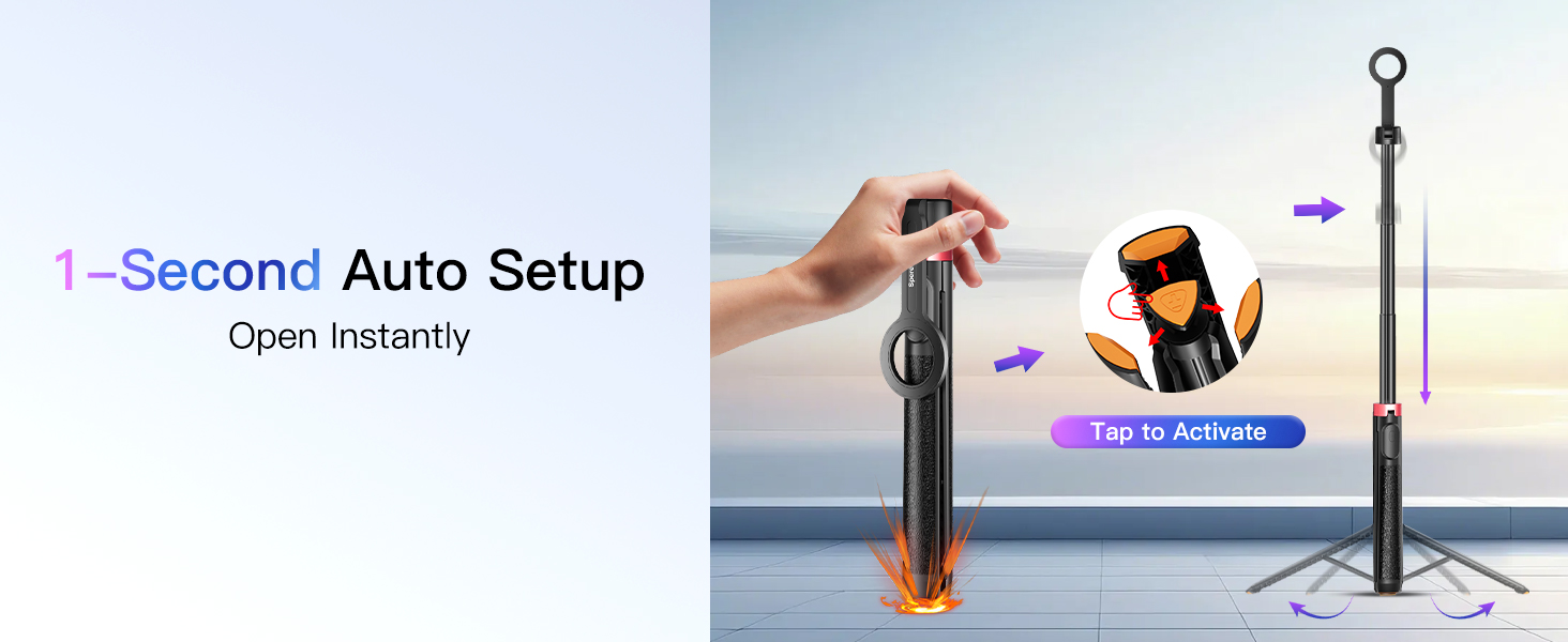 [1s-Open] Magnetic Phone Tripod for iPhone MagSafe