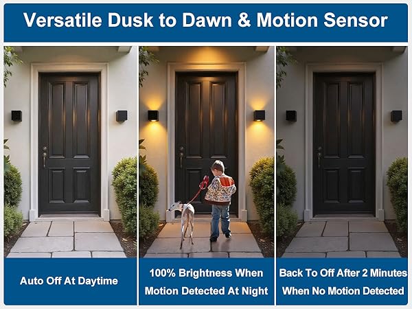 Motion Sensor Outdoor Wall Lights 