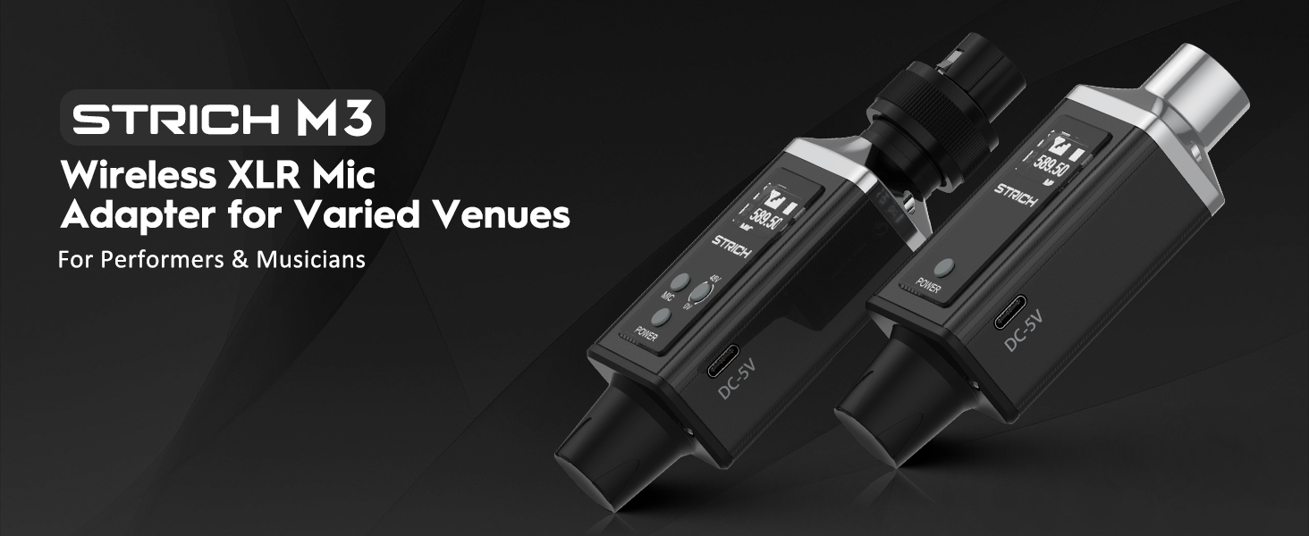 UHF Wireless Microphone XLR Transmitter and Receiver