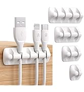Syncwire Cable Clips, Cord Organizer Cable Management Self Adhesive USB Cable Holder System for O...