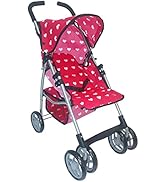 Baby Doll Stroller for Toddler Girls &amp; Big Kids up to 8 Years Old | 28” Baby Stroller for Dolls, ...