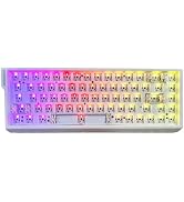 FKZ GMK68 Barebones Keyboard Kit, 65% Hot Swappable PCB Gasket Mount Tri-Mode Wireless BT5.0/2.4G...