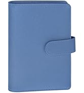 Antner A6 Notebook Binder Refillable 6 Ring Budget Binder Cover for A6 Refill Paper, PU Leather A...