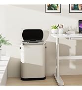Donext 50L Automatic Trash Can, Motion Sensor Waste Trash Bin w/Soft Close Lid, Smart Touchless S...