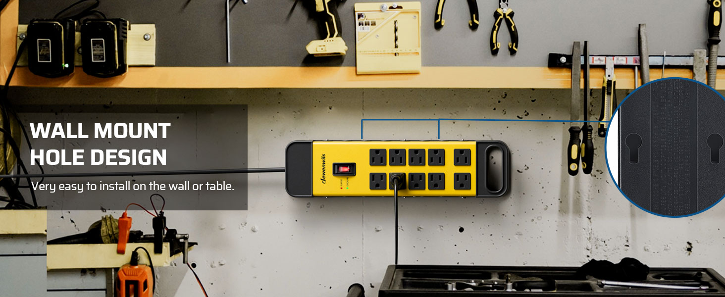 Metal Surge Protector Power Strip