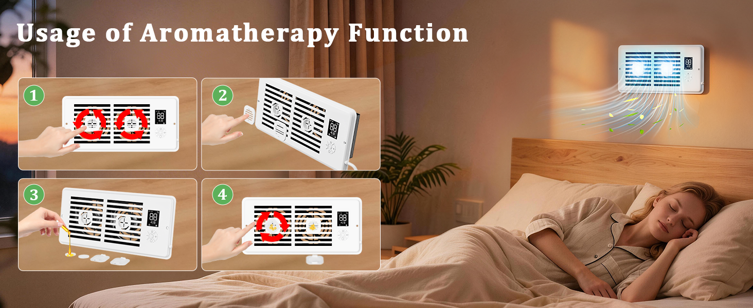 this aromatherapy vent fan diffuses pleasant scents while boosting airflow (oils not included)