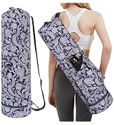 sportsnew Yoga Mat Bag with Water Bottle Pocket and Bottom Wet Pocket, Exercise Yoga Mat Carrier ...