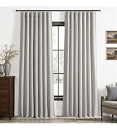Topfinel Full Blackout Curtains 96 Inch Long 8 FT Tall for Bedroom Nursery, Light Greige Thermal ...