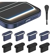 USB C Dust Plug for iPhone 17 Pro/Pro Max, 4Pcs Aluminum+4Pcs Silicone USB C Port Cover, Type C D...
