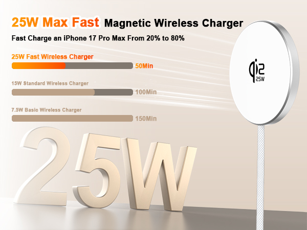 25w qi2.2 wireless charger fast charging iphone 17