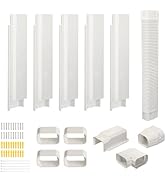 SUREPHON 4" 10Ft Mini Split Line Set Cover, Plastic Line Kit for Outside Units, Mini Split Air Co...