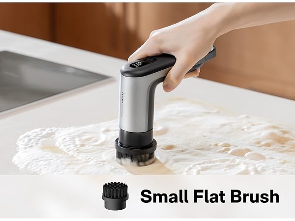 small flat brush for General cleaning of flat surfaces like countertops, stovetops, and tiles