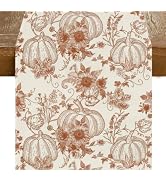 RABUSOFA Fall Table Runner 13x72 Inch Fall Decorations for Home | Pumpkins Sunflower Seasonal Map...