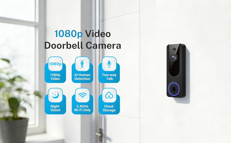 1080p Wireless Video Doorbell Camera