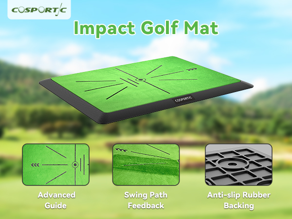 Golf Hitting Mat | Golf Training Mat for Swing | Extra Replaceable Golf Practice Mat