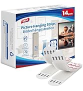 TAILI Picture Hanging Strips Heavy Duty, Large 14 Pairs (28 Strips) Frame Hanger for Walls, Pictu...