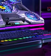 ChillCore Laptop Cooling Pad, RGB Laptop Fan Cooling Pad 9 Fans for 15.6-19.3 Inch Laptops, Gamin...