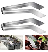 2 Pcs Seedling Transplant Tongs, 8.9 Inch Stainless Steel Gardening Plants Transplant Tongs, Seed...