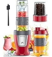 HoninJoy Smoothie Blender, 650W Personal Blenders for Shakes and Smoothies with Grinder Cup &amp; 2 B...