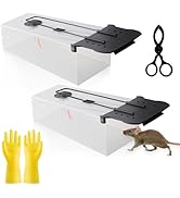 2 Packs Humane Rat Trap - Live Mouse Traps Humane for Indoor & Outdoor Use, Easy to Catch & Relea...