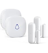 METAK Door Chime, Wireless Door Open Contact Sensor Alarm with 500 FT Range, 58 Chimes and 5 Volu...