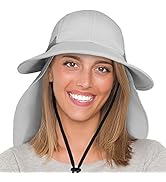 Womens Hiking Sun Hat, Fishing Summer Hat Outdoor Safari, Ponytail Wide Brim UPF