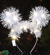 Uranian Light Up Star Headbands Glitter Star Hair Bands Led Birthday Headband Christmas Hair Acce...