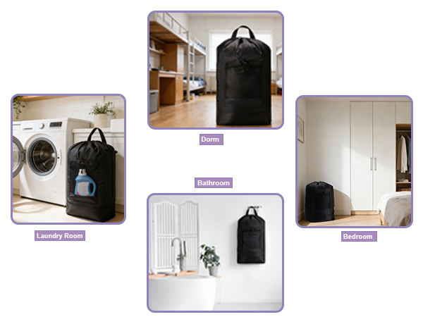 Laundry Hamper for College Travel, Laundromat, Apartment