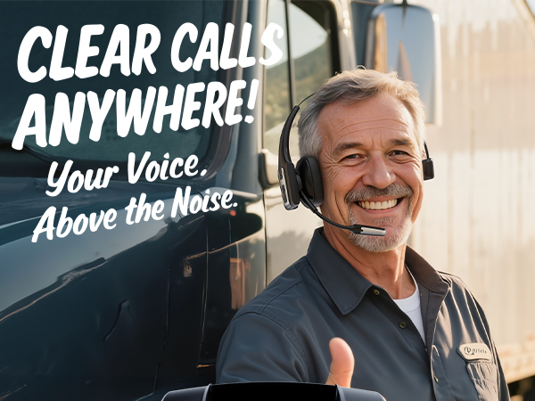 Lightweight Bluetooth Headset Microphone Trucker Headset Single-Ear Wireless Headphones