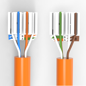 568a or 568b standed or solid 22 AWG to 26 AWG wires