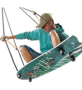 Gentle Booms Sports Skateboard Swing, 29.7×9.5 inch Large Stand Up Surf Swing with Adjustable Han...