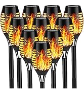 Solar Flame Lights Outdoor, 10 Pack Solar Torch Lights with Flickering Flame for Garden Decor - W...