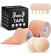 Gullora Breast Lift Tape for Women, Invisible 3 in Wide Body Tape Roll with Non-Woven &amp; Silicone ...