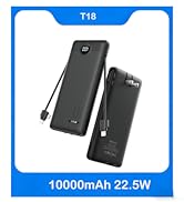 VRURC Portable Charger Power Bank - 10000mAh Fast Charging 22.5W with Wall Plug Slim Portable Cha...