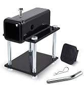 Ohuhu Bolt-on RV Bumper Hitch Receiver Adapter Fits 4-4.5" Beam, 2" Receiver with Hitch Pin &amp; Hit...