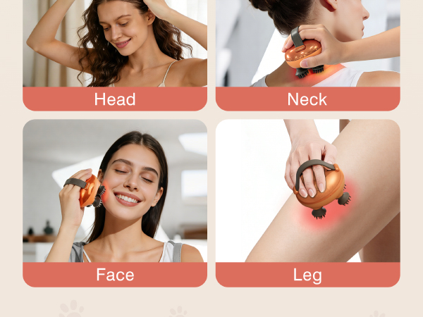 cotsoco Electric Cordless Head Scalp Massager for Stress Relax, Deep Clean and Hair Growth, Gift