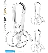 FIVEIZERO 13Pcs Keychain Clips Kit, Key Ring and Keychain Clip, D Rings, Key Rings Bulk, Key Ring...