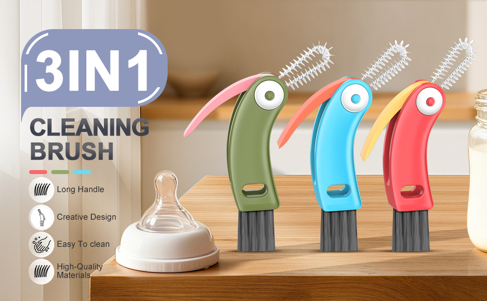 3 in 1 Cup Lid Cleaning Brush
