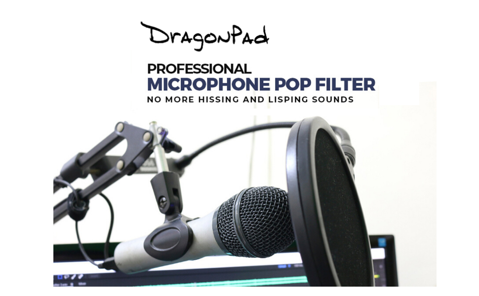 Microphone pop filter music sound recording studios condenser mic singer podcast voice pop blocker