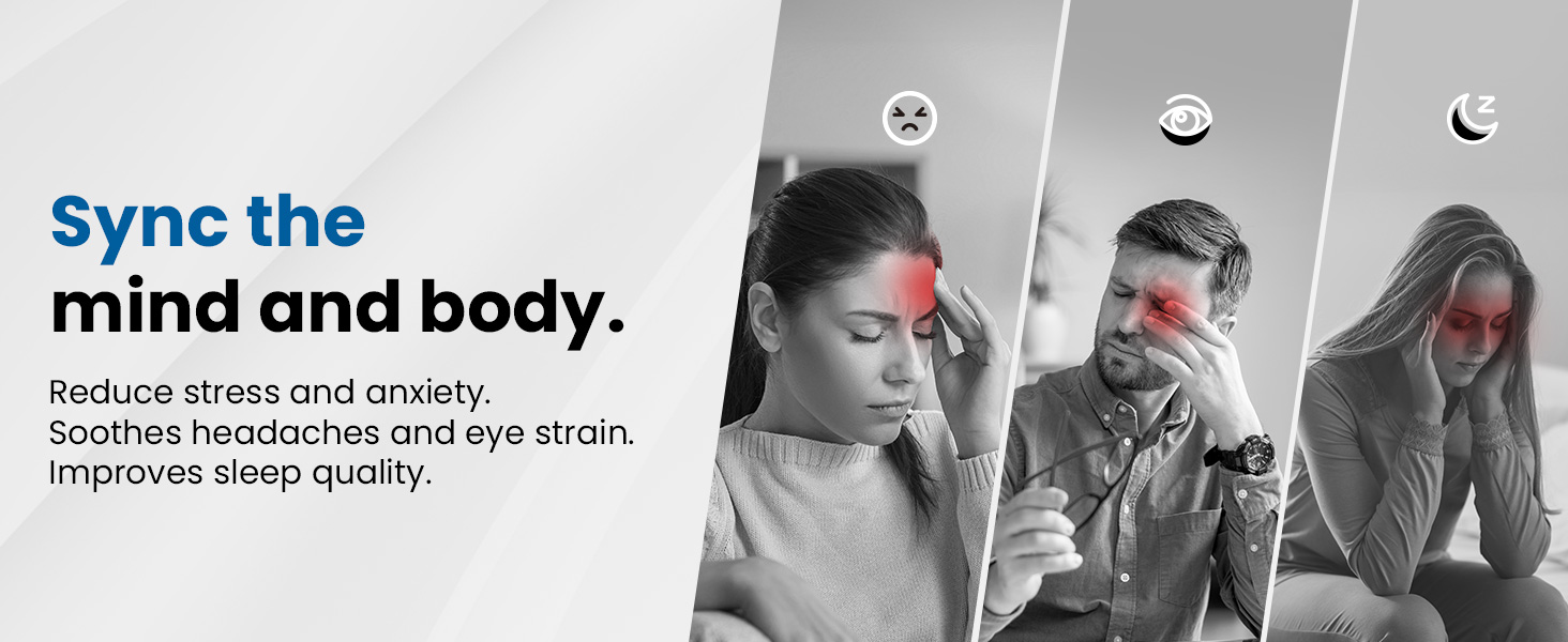 eye massager with heat and cooling eye mask for dry eye headaches migraine relief